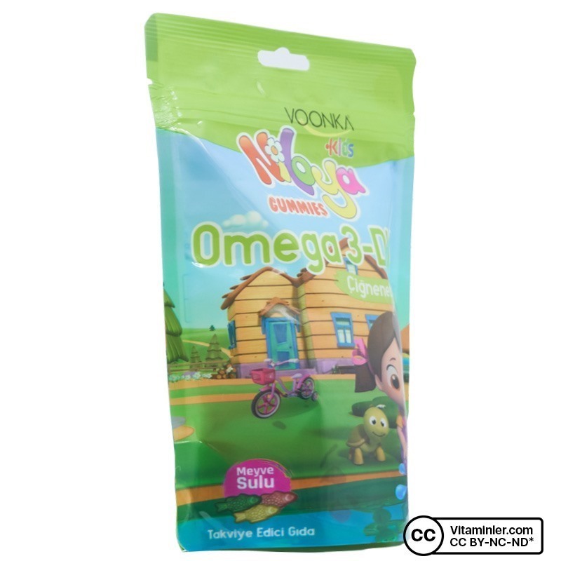 Voonka Kids Niloya Gummies Omega 3 DHA 60 Çiğnenebilir Form