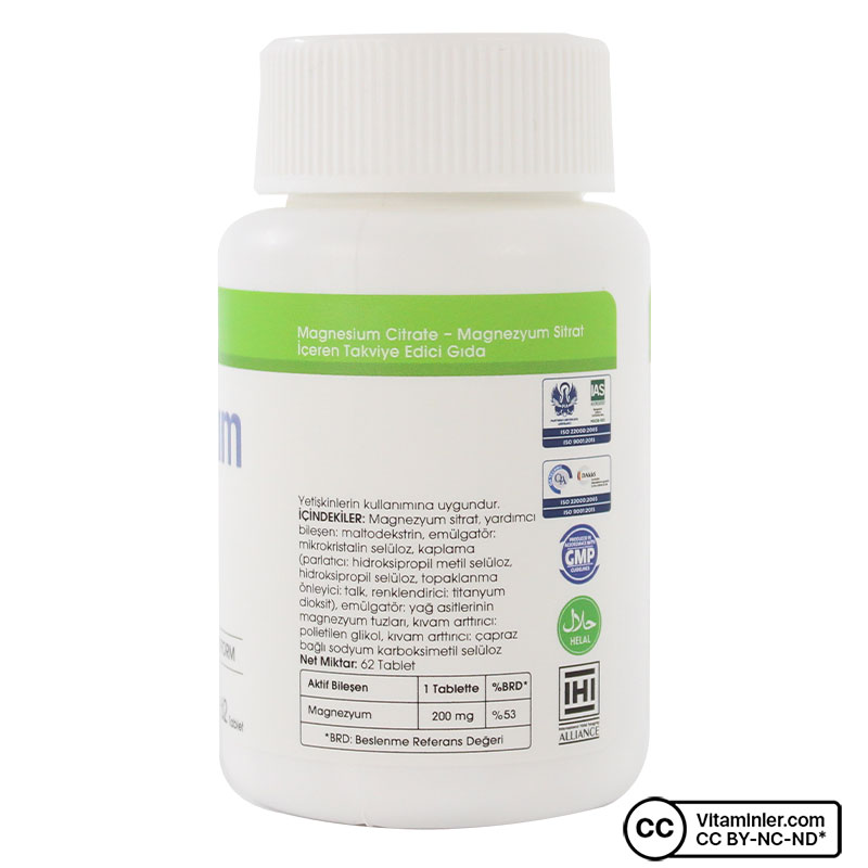 Voonka Magnesium Citrate 200 Mg 62 Tablet