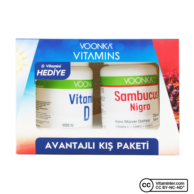 Voonka Sambucus Nigra 42 Tablet + Vitamin D 102 Kapsül Avantajlı Kış Paketi 