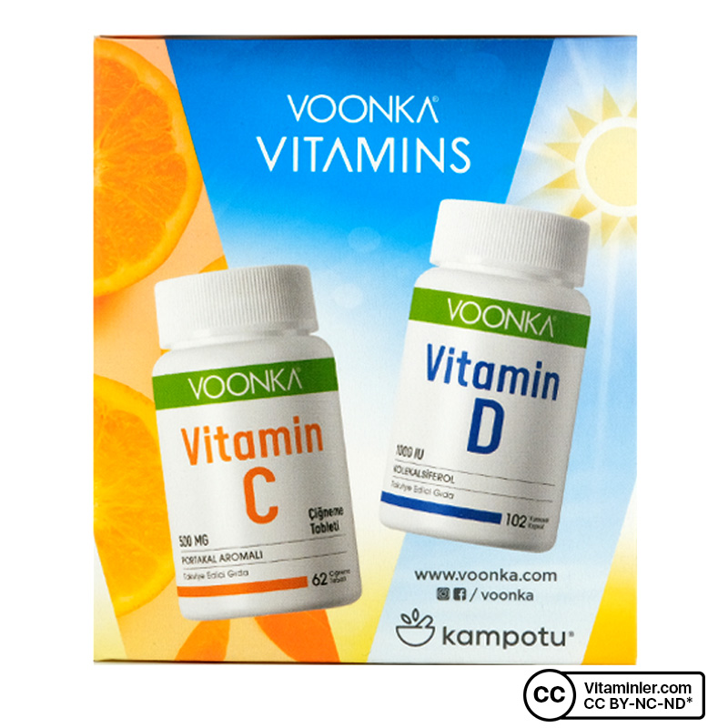 Voonka Vitamin C 62 Tablet + Vitamin D 102 Kapsül Avantajlı Kış Paketi