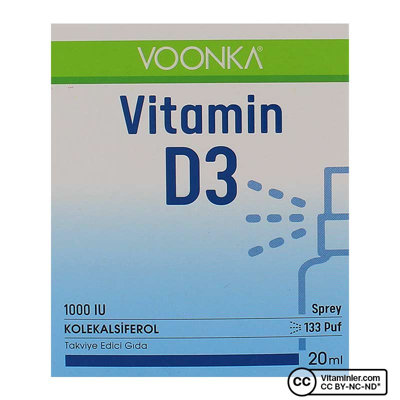 Voonka Vitamin D3 1000 IU Sprey 20 mL