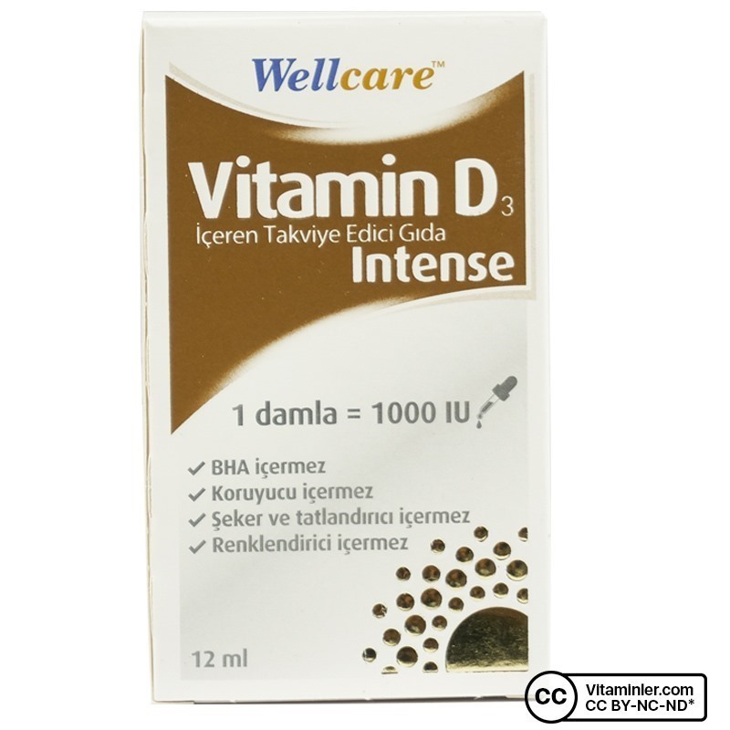 Wellcare Vitamin D3 Intense 1000 Iu 12 Ml Damla D Vitaminleri