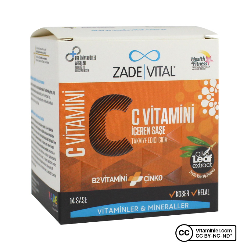 Zade Vital C Vitamini + B2 Vitamini + Çinko 14 Saşe