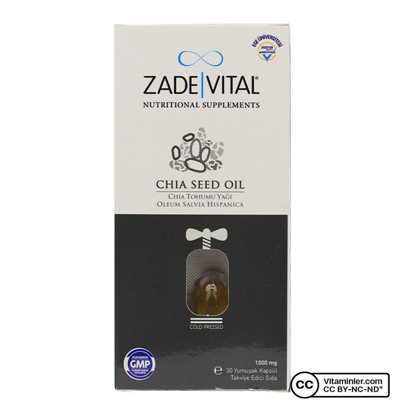 Zade Vital Chia Seed Oil 1000 Mg 30 Kapsül