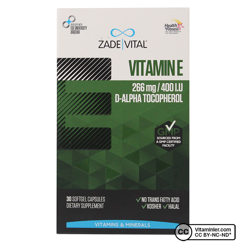 Zade Vital E Vitamini 266 Mg 30 Kapsül