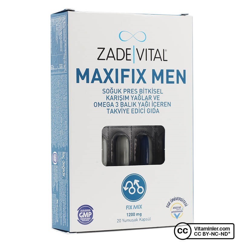 Zade Vital Maxifix Men 1200 Mg 20 Kapsül