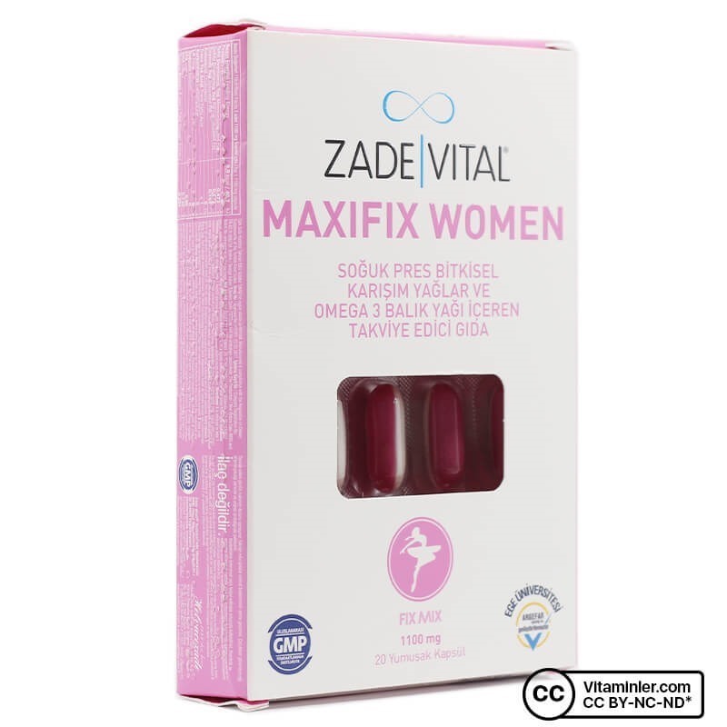 Zade Vital Maxifix Women 1100 Mg 20 Kapsül