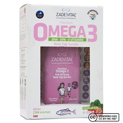 Zade Vital Omega 3 Balik Yagi Surubu Cocuklar Icin 200 Ml Tum Vitaminler Omega 3