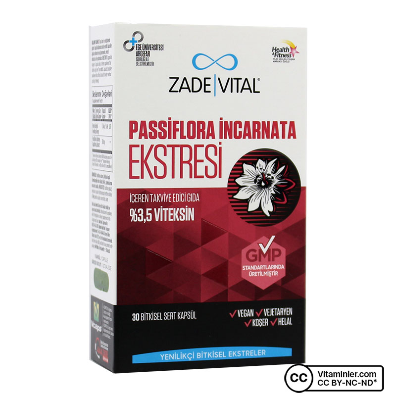 Zade Vital Passiflora 30 Kapsül