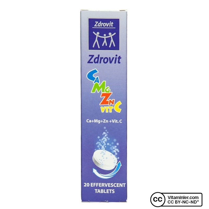Zdrovit Ca+Mg+Zn+Vit C Efervesan 20 Tablet