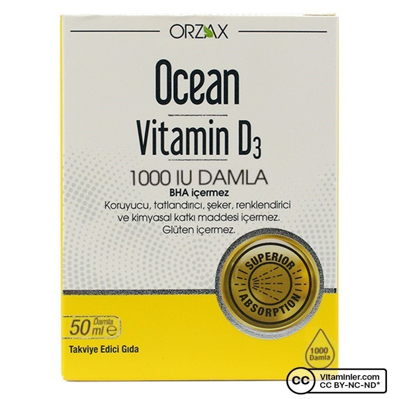Ocean Vitamin D3 1000 IU Damla 50 Ml - D Vitaminleri