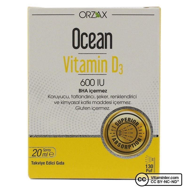 Ocean Vitamin D3 600 IU 20 Ml D Vitaminleri