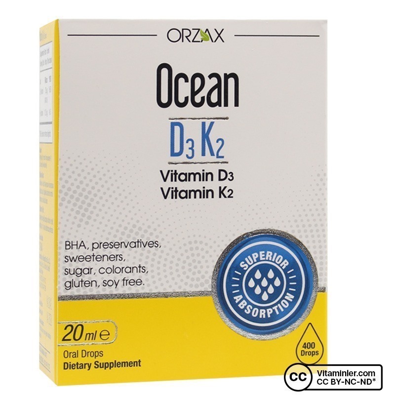 Ocean Vitamin D3 K2 Damla 20 ML D Vitaminleri
