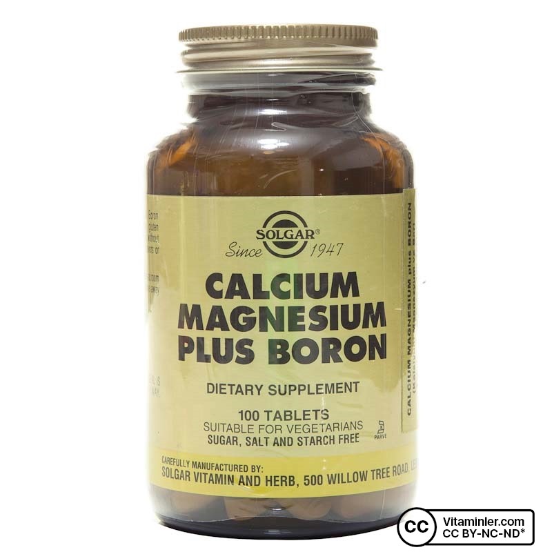 Solgar Calcium Magnesium Plus Boron 100 Tablet Vitaminler