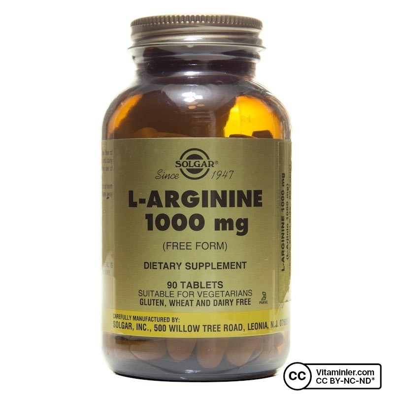 Solgar L-Arginine 1000 mg 90 Tablet | Vitaminler