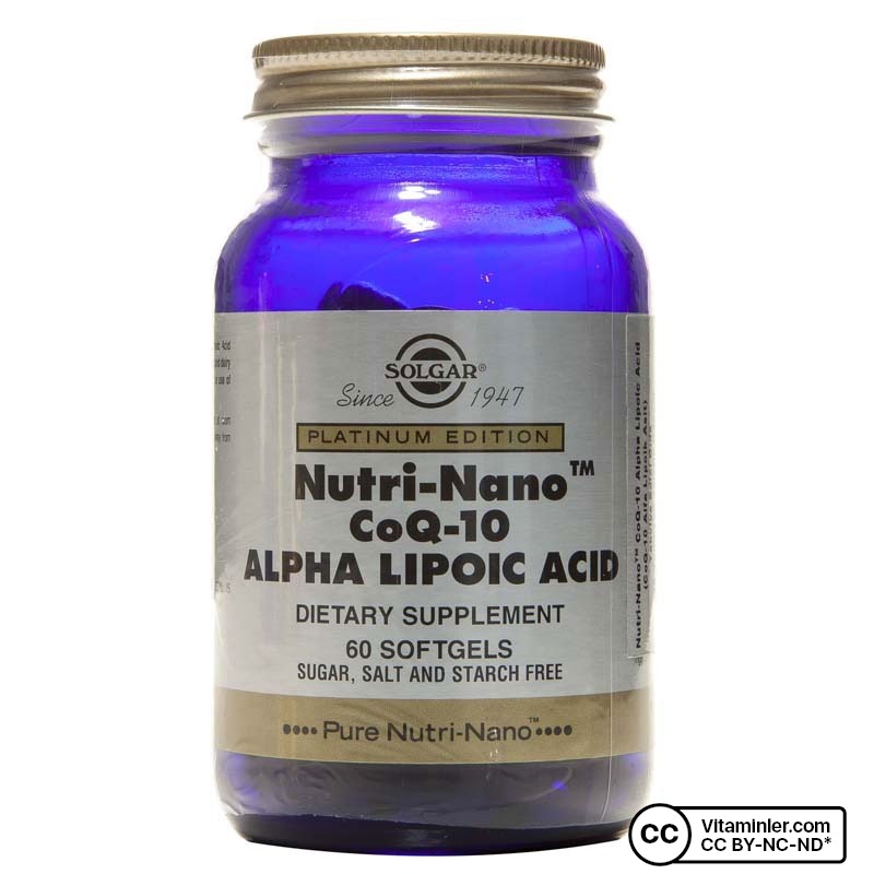 Solgar NutriNano CoQ10 Alpha Lipoic Acid 60 Kapsül Vitaminler