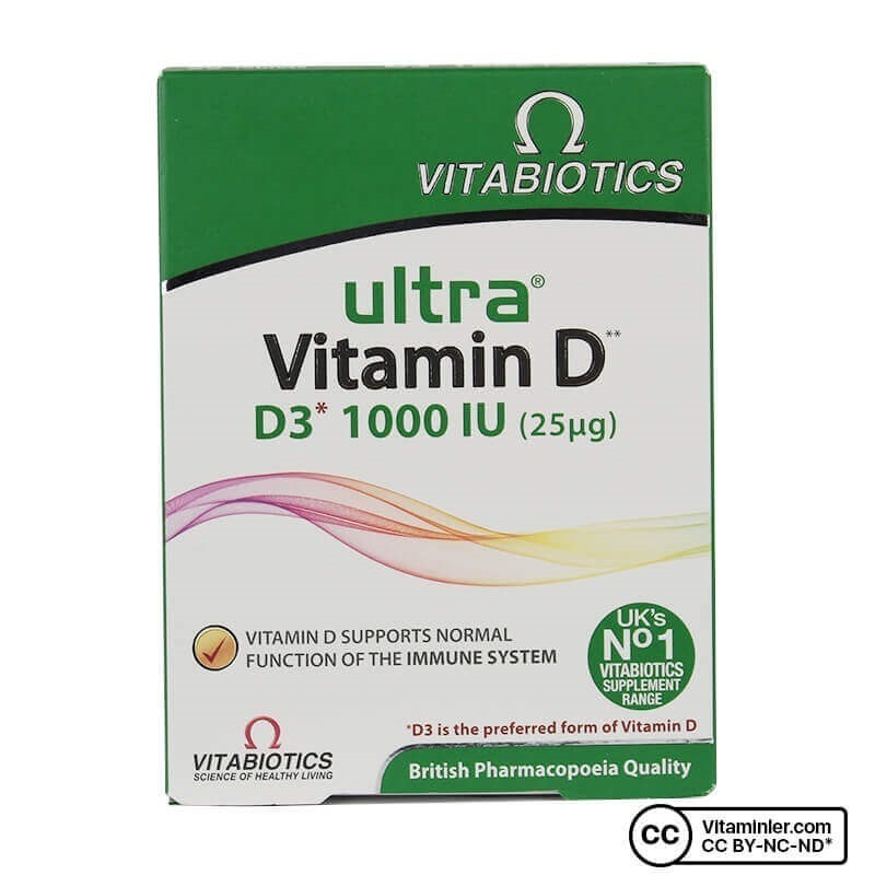 Vitabiotics Ultra Vitamin D3 1000 IU 96 Tablet D Vitaminleri