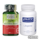 Nature's Supreme Ester-C  Vitamini 60 Tablet + Pure Encapsulations L-Arginine 60 Kapsül