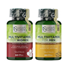 Nature's Supreme Multivitamin for Women 60 Kapsül + Multivitamin For Men 60 Kapsül