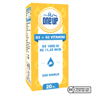 One Up D3 + K2 Vitamini 20 mL Damla
