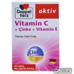 Doppelherz Aktiv Vitamin C + Çinko + Vitamin E 40 Tablet