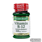 Nature's Bounty Vitamin B12 Methylcobalamin 1000 Mcg 60 Dilaltı Tableti