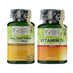 Nature's Supreme Multivitamin for Men 60 Kapsül + Vitamin D3 90 Kapsül Seti