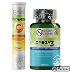 Nature's Supreme Omega 3 60 Kapsül + Vitamin C + Zinc 20 Efervesan Tablet