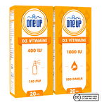 One Up D3 Vitamini 1000 + 400 IU Seti