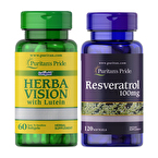 Puritan's Pride Herbavision with Lutein and Bilberry + Resveratrol Seti