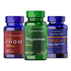 Puritan's Pride Omega 3 + CO Q10 + Magnesium Seti