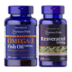 Puritan's Pride Omega 3 + Resveratrol Seti