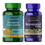 Puritan's Pride Turmeric Curcumin + Resveratrol Seti