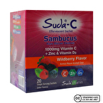 Suda Vitamin C Sambucus Çinko ve D3 Vitamini 20 Saşe
