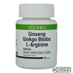 Voonka Ginseng Ginkgo Biloba L-Arginine 30 Kapsül