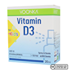 Voonka Vitamin D3 For Kids 400 IU Sprey & Damla 20 mL
