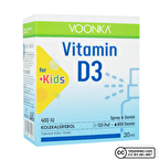 Voonka Vitamin D3 For Kids 400 IU Sprey & Damla 20 mL