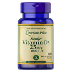 Puritan's Pride Vitamin D3 1000 IU 100 Yumuşak Kapsül