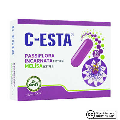 Anti C-Esta Passiflora ve Melisa Ekstresi 30 Kapsül
