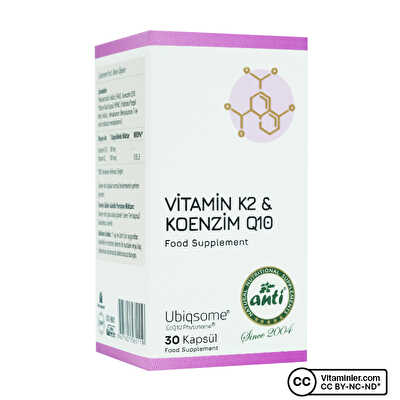 Anti Koenzim Q10 & K2 Vitamini 30 Kapsül