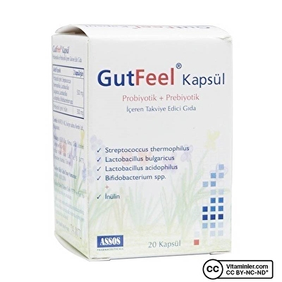 Assos Gut Feel Probiyotik Prebiyotik 20 Kapsül