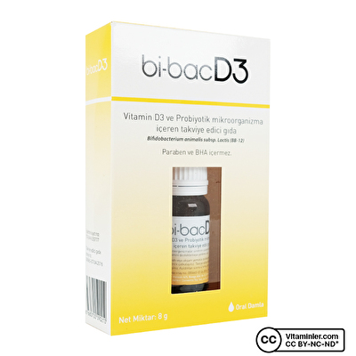 Bi-Bac D3 Probiyotikli D Vitamini Damla 8 Gr