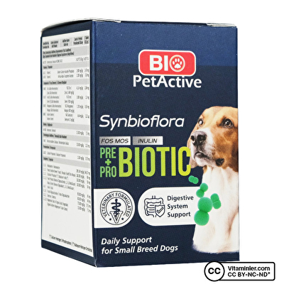 Bio PetActive Synbioflora Probiotic For Small Breed Dogs 60 Tablet