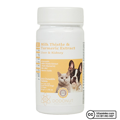 Dodonut Milk Thistle & Tumeric For Cats and Dogs 100 Tablet
