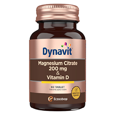 Dynavit Magnesium Citrate 200 Mg & Vitamin D 60 Tablet