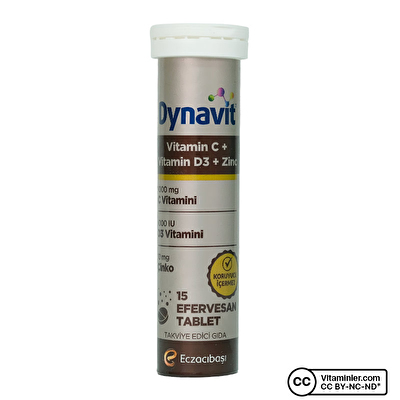 Dynavit Vitamin C + Vitamin D3 + Çinko 15 Efervesan Tablet