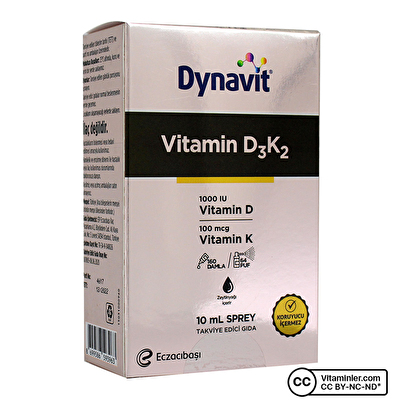 Dynavit Vitamin D3K2 Sprey 10 mL