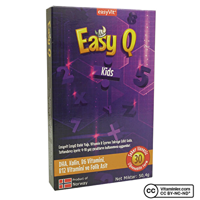 EasyVit Easy Q Kids 30 Çiğnenebilir Form