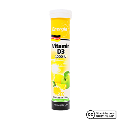 Energia Vitamin D3 1000 IU Efervesan Tablet