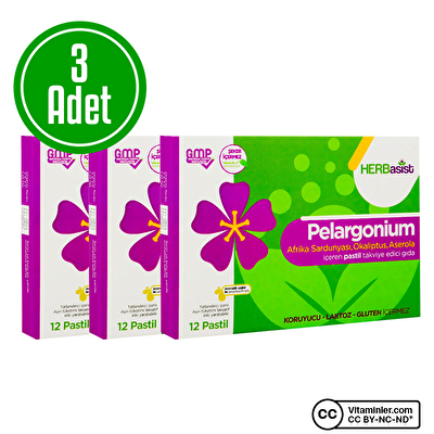Herbasist Pelargonium 12 Pastil 3 Adet